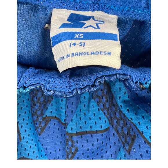 Starter Boys Shorts Size XS 4/5 Blue Geometric Pattern Elastic Waist - Picture 3 of 4